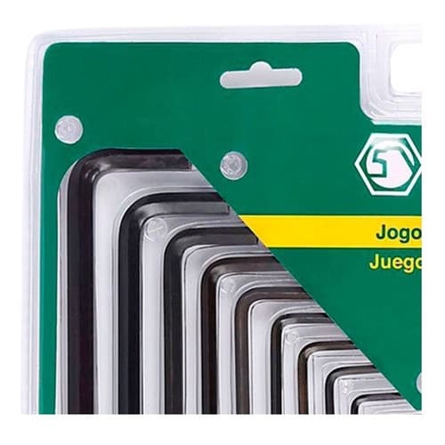 Jogo De Chave Allen Hexagonal 25 Pçs Em Mm E Polegadas Sata