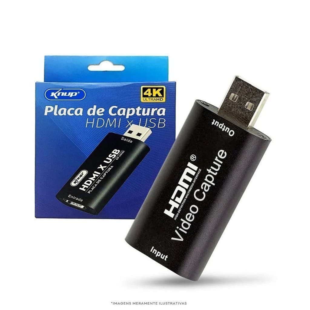 Placa De Captura Usb  4k 1080p Hdmi P/ Usb 2.0 KNUP