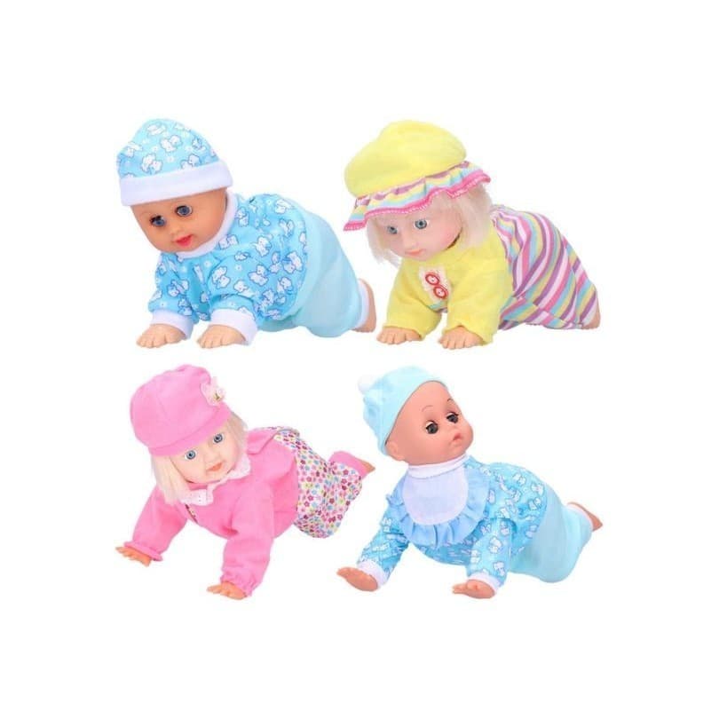 Boneca Babys Funny Bebê Engatinha Fala Canta Ri Toca Música