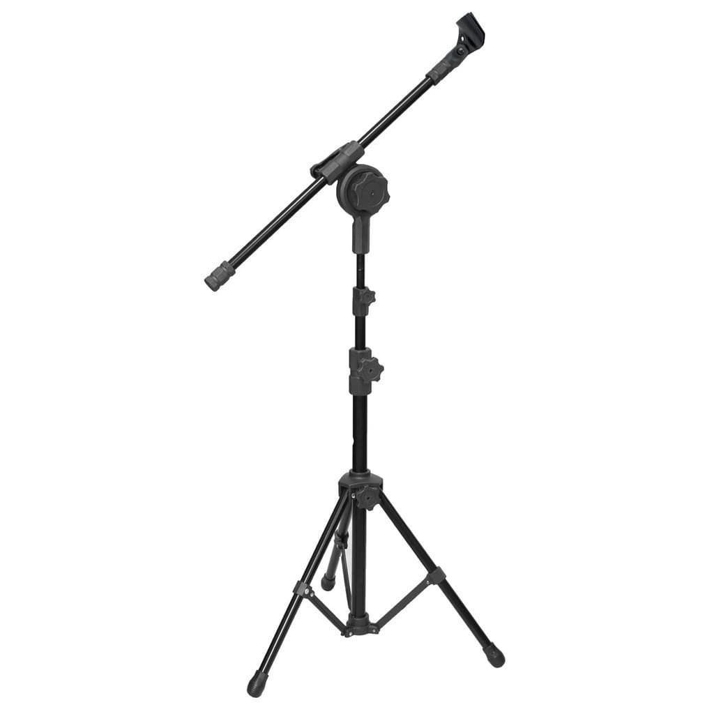 Pedestal Suporte Tripé Reforçado Para Microfone Com Gatilho De 2 Estágios