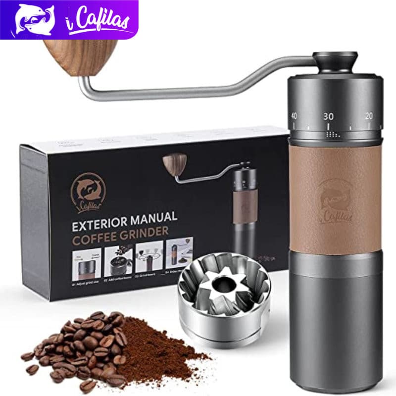 i Cafilas GM2214 Moedor De Café Portátil Profissional 7/5 Núcleo Angular De Alumínio De Alta Qualidade De Moagem Burr