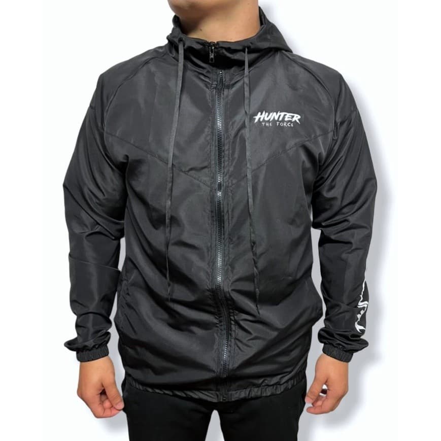 Jaqueta Corta Vento Hunter Básica Repelente  Preta Blusa Agasalho Masculina