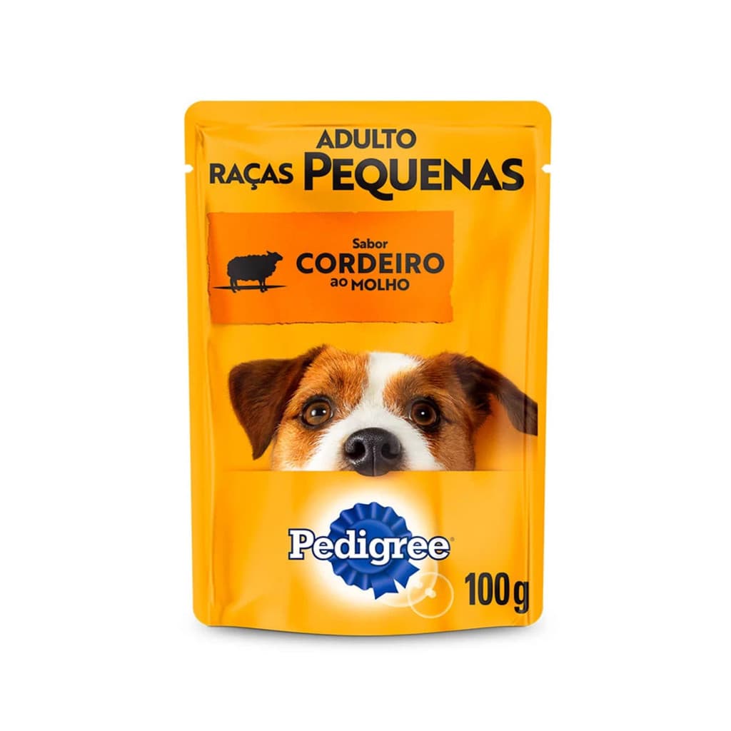 Racao Umida Pedigree Sache Caes Adultos de Racas Pequenas Cordeiro ao Molho  100g