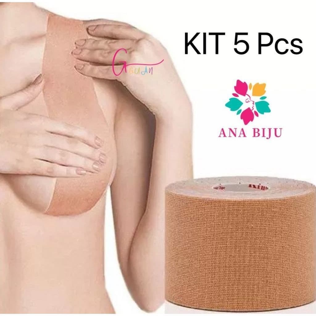 DAGUAN Kit 5 Pcs Sutiã Rolo Adesivo Levanta Peito Seio Fita Invisível