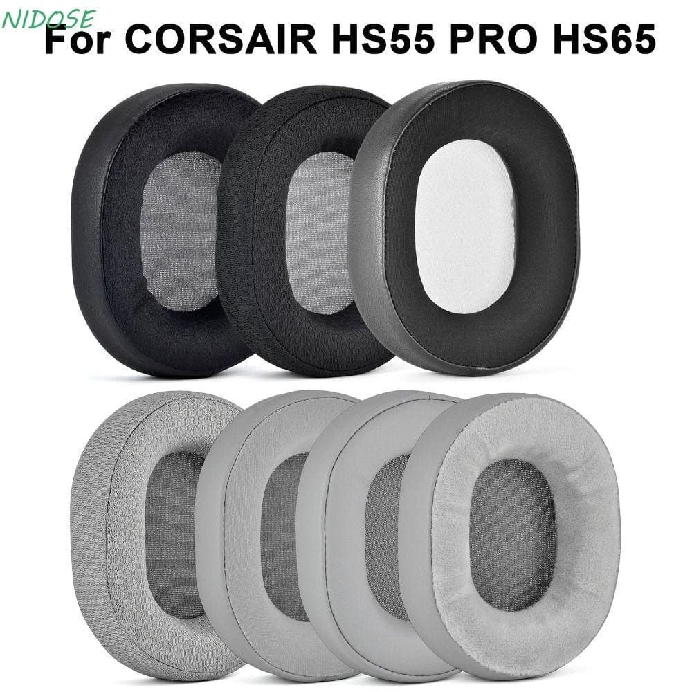 NIDOSE 1Pair Ear Pads Fones De Ouvido Com Cancelamento De Ruídos Tampa De Espuma Para CORSAIR HS55 HS65