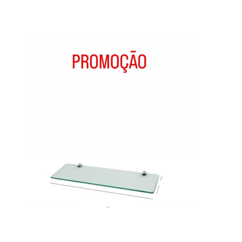 12 PRATELEIRAS DE VIDRO 58x18CM INCOLOR