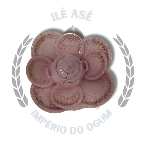 CONJUNTO IBA MÉDIO - ROSA - FIO OURO