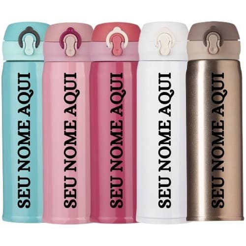 15 Garrafa Térmica Inox 400ml - Personalizada.