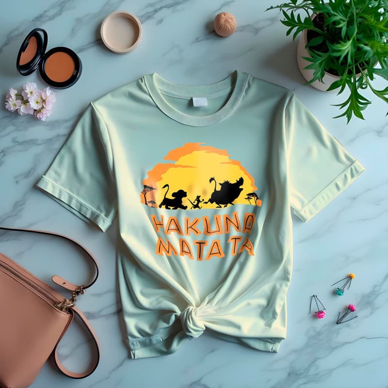 Camiseta Feminina Estampada Hakuna Matata Filme Desenho