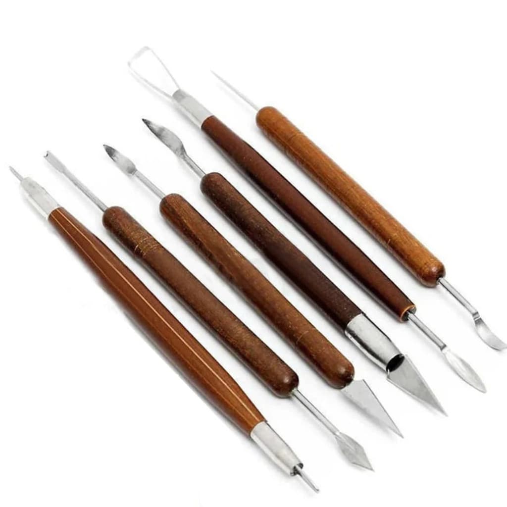 Kit Ferramenta Escultura Modelagem Argila Clay Ceramica 6pçs