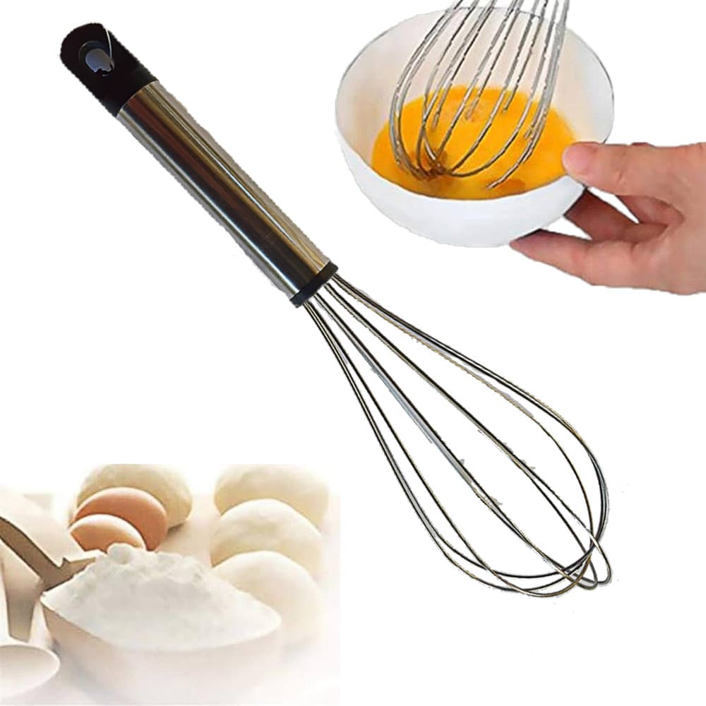Batedor de Claras Bate Ovos Fue Fuet Fouet de Inox 24 cm