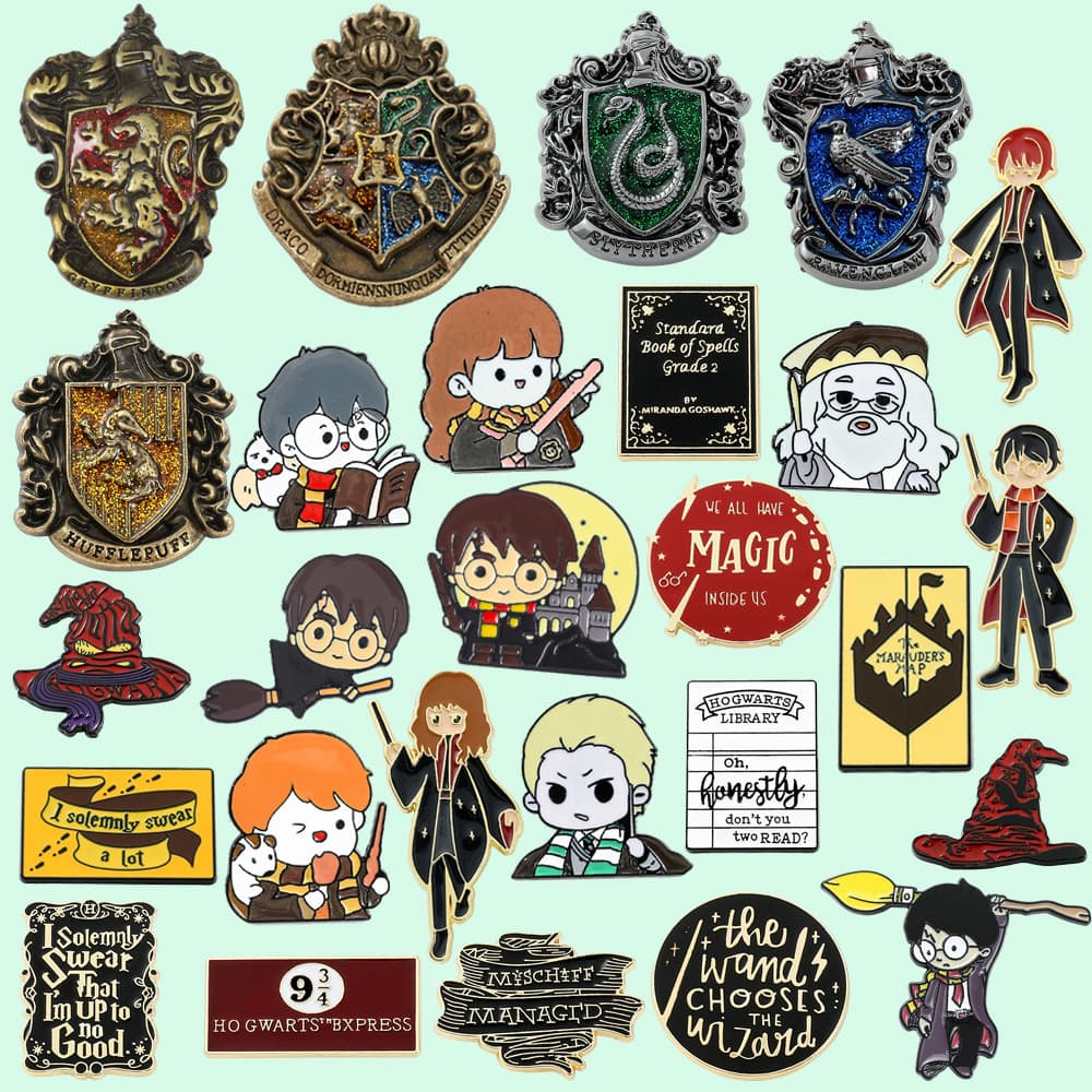 Desenho Animado Brochura De Metal Fofo Personagem Mágico Academia De Pins Saco De Roupas Alloy Badge