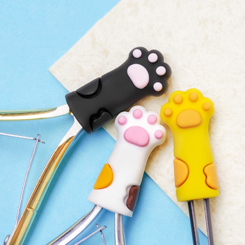 Protetor De Bico De Alicate De Unha Desing Patinha De Gato De Silicone