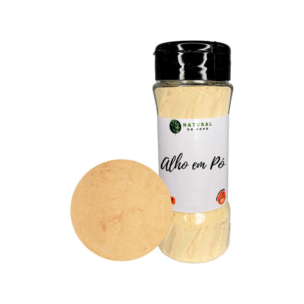 Alho em Pó Natural Puro de Alta Qualidade Pote com Dosador  55g