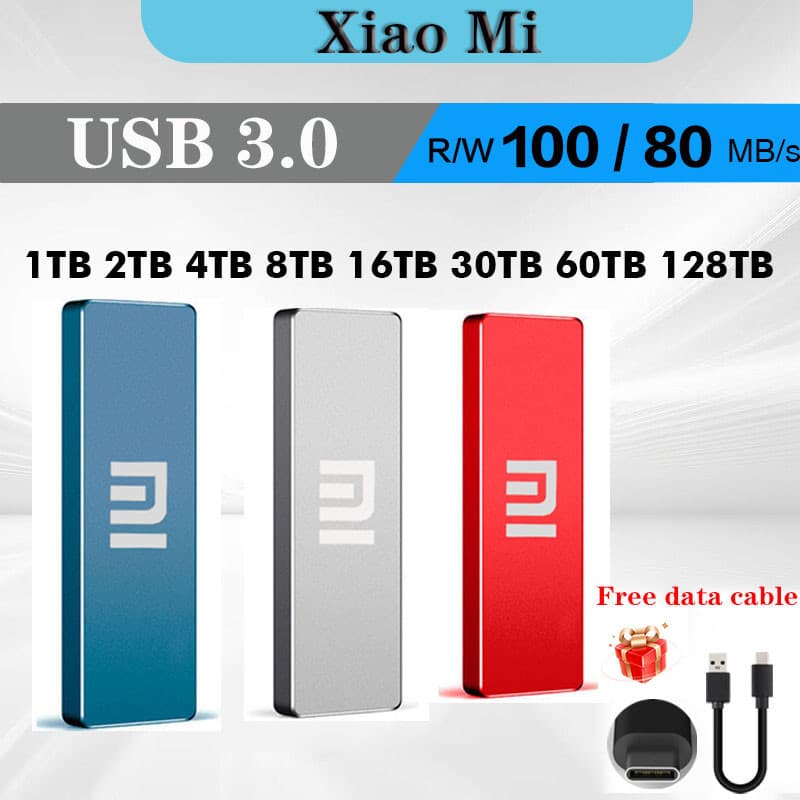 HD Externos SSD  128TB/60TB/30TB  USB3.0 Externo Hard Drive 16TB/8TB  Portable Solid State Drive 1TB/2TB/4TB Disco Rígido Externo Portátil