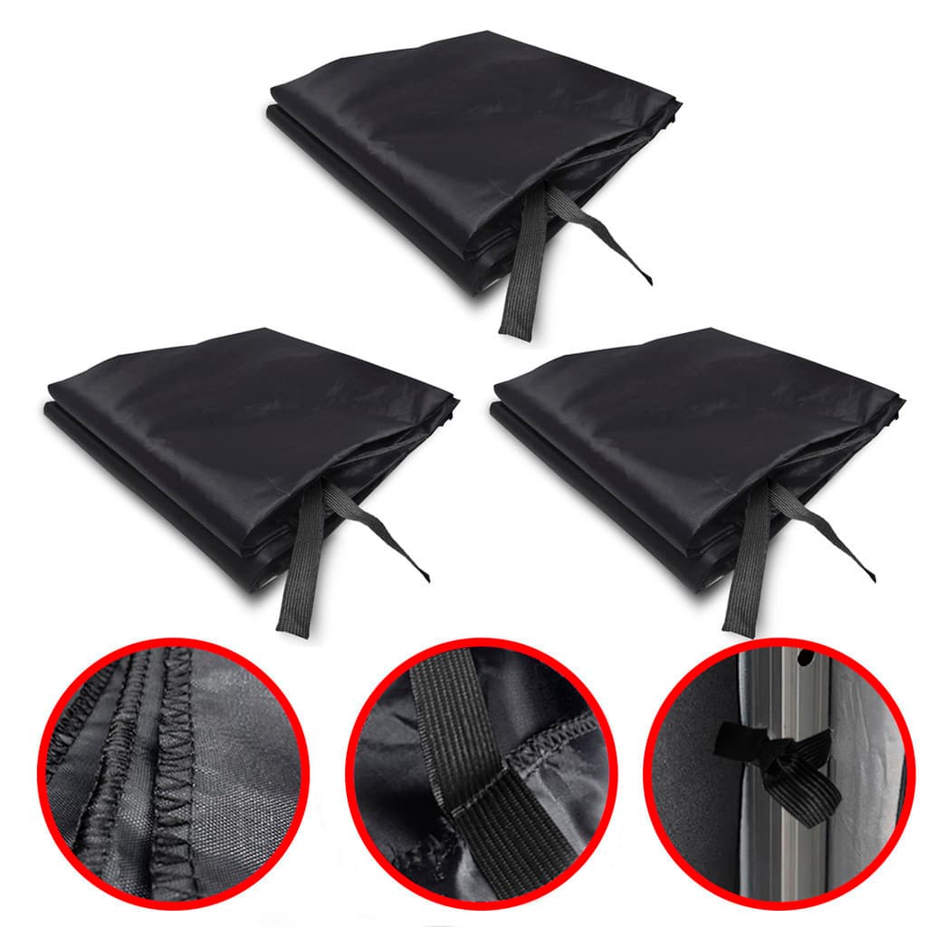3 Paredes Fechamento Lateral Removível Para Tenda Gazebo 3x3 Preto