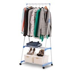 Arara De Roupas Branco Quarto Lavanderia Fácil De Montar