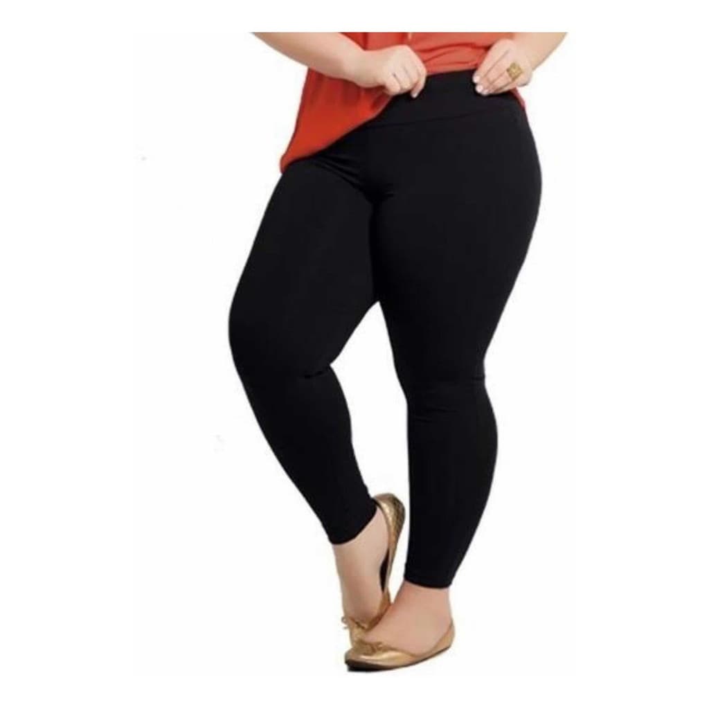 Calça Legging Plus Size Cintura alta feminina Zero Transparência