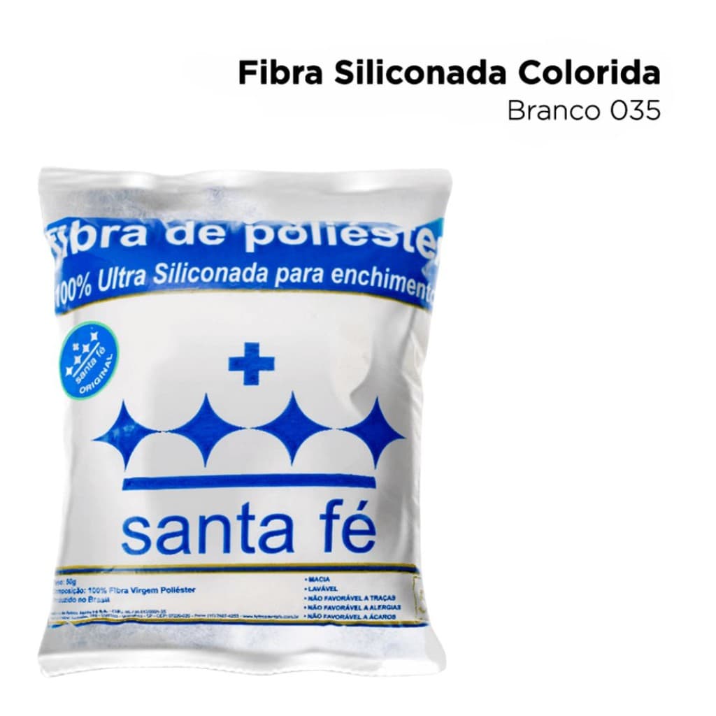 Fibra Siliconada 50gr Santa Fé Enchimento Bonecas Almofadas Patchwork Antialérgica