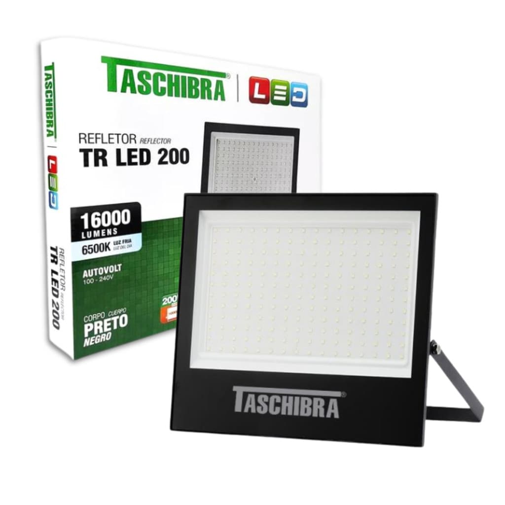 Refletor Led Holofote 200w Externo Prova D´água 6500k Preto
