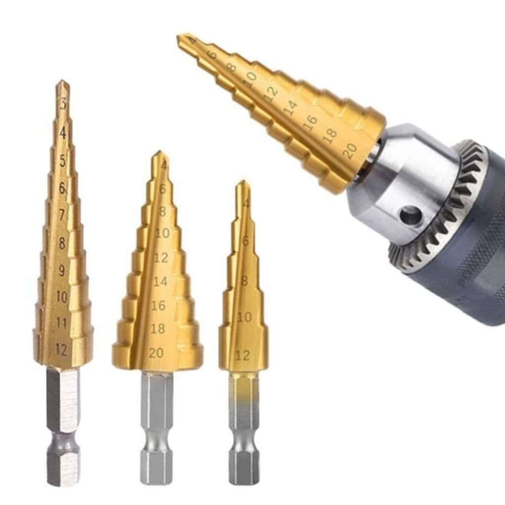 Brocas HSS Hexagonal Revestida De Titânio Jogo De Brocas Hexagonais Cônicas Bits Métricos Cônicos