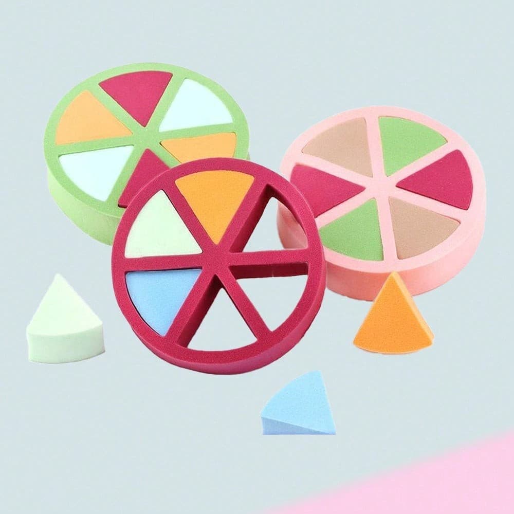 Esponja De Maquiagem Formato Pizza Triangular Base Corretivo