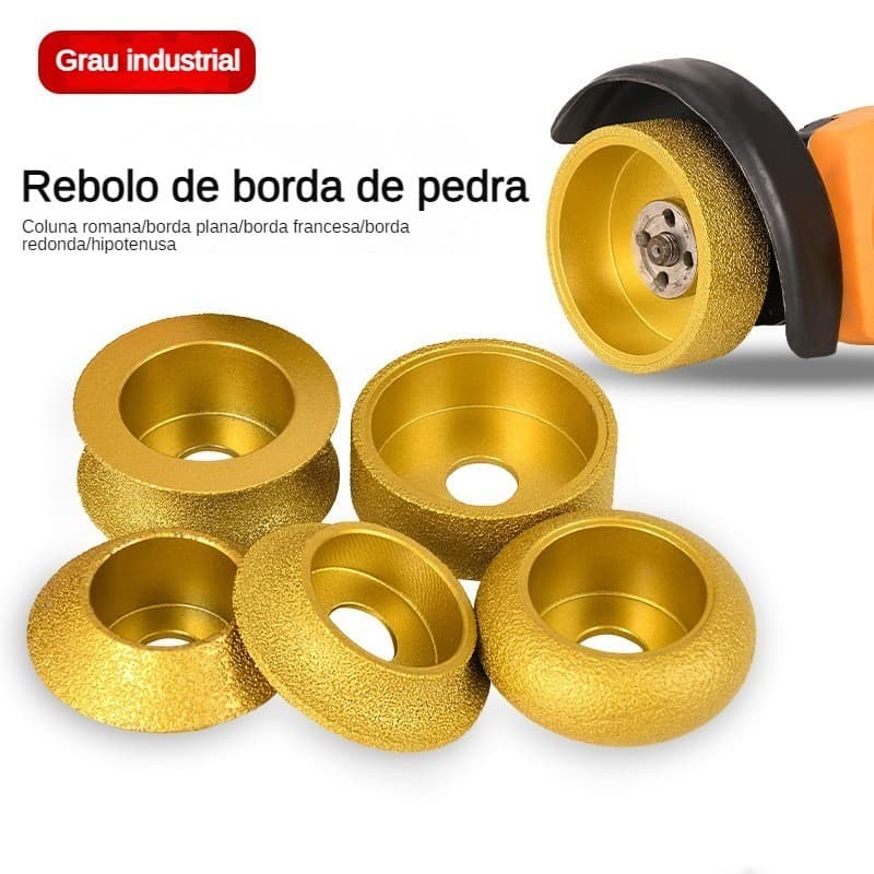5 Formas de Pedras Processamento de Pedras Rebolos Diamantados, Podem ser Usados para Polimento / Fenda / Edging /Modelagem