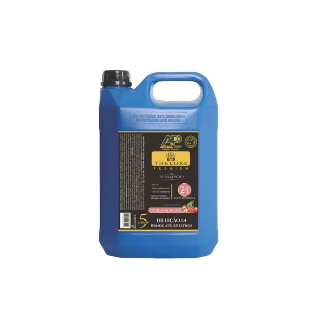 Shampoo Cereja e Avelã Banho e tosa 5L Para Cães e Gatos Diluição 1:4 Banho e Tosa/Petshop