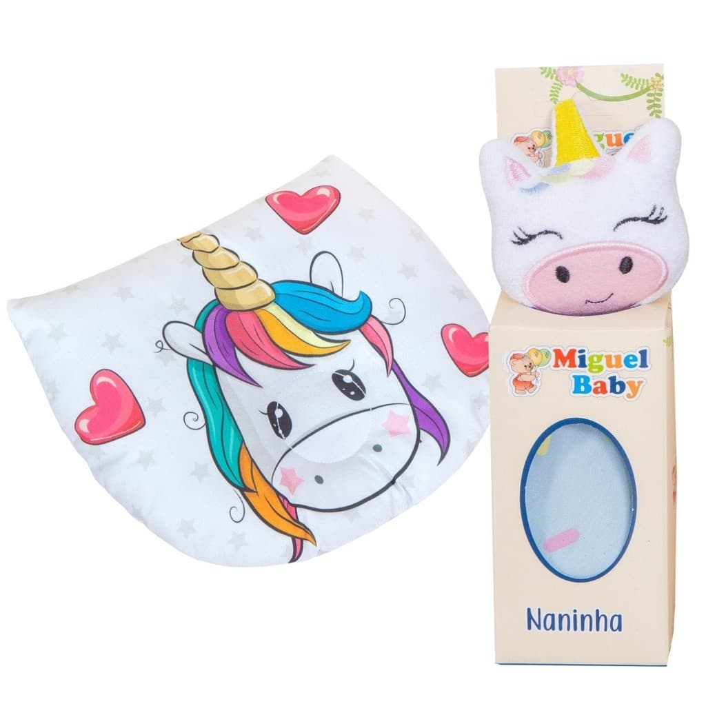 Naninha Para Bebe Menina e Menino + Travesseiro Anatômico 2 peças