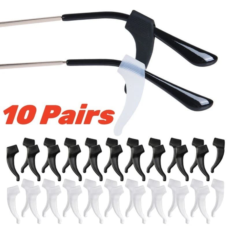 20pcs Anti-slip Silicone Óculos Para Gancho Ear Fixação Acessórios Temple Tip Suporte