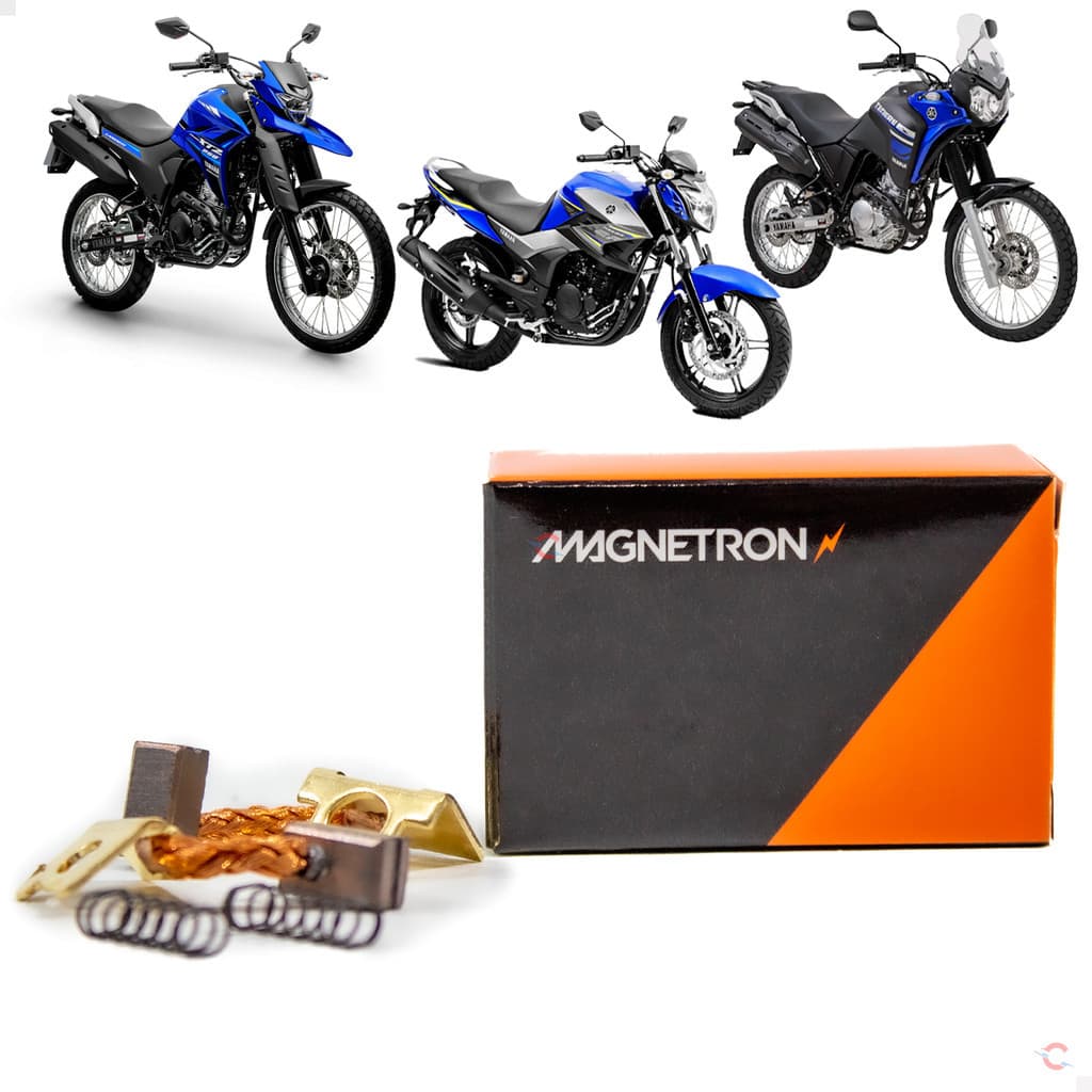 Reparo Escova Motor Arranque Carvão Yamaha Fazer Lander 250 ano 2012 em Diante Magnetron
