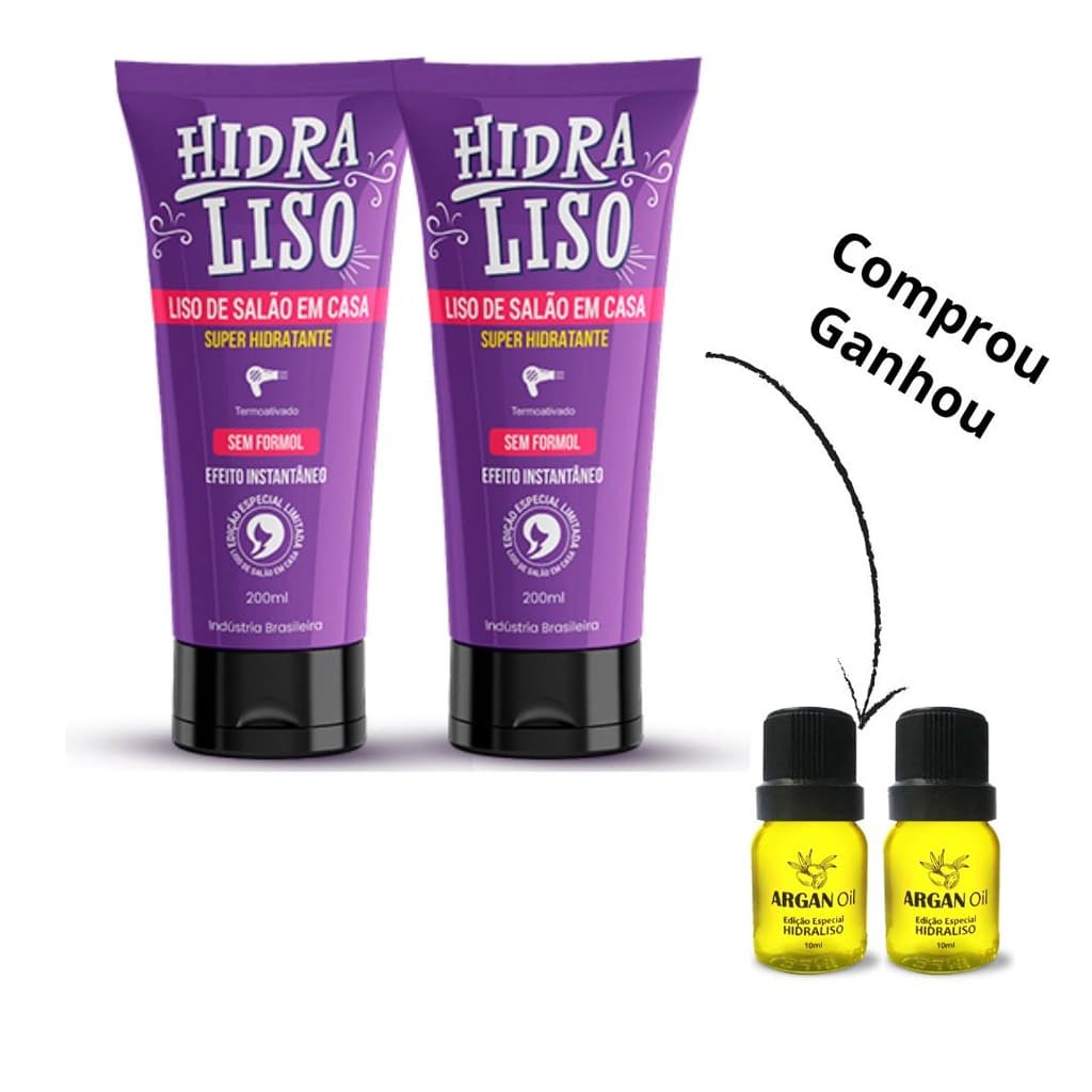 Kit Hidraliso Progressiva 2X + 2 Óleos de Argan Premium