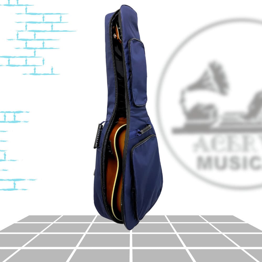 Capa De Violão Folk Azul Acolchoada Modelo Luxo Bag