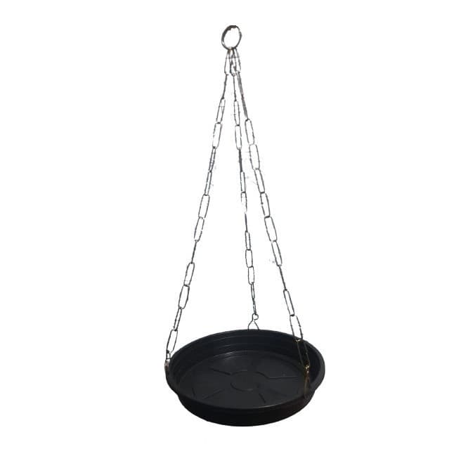 KIT PRATO DE VASO 18CM DE DIÂMETRO N° 03 E CORRENTE TRIPLA 44CM SUPORTA ATÉ 2KG