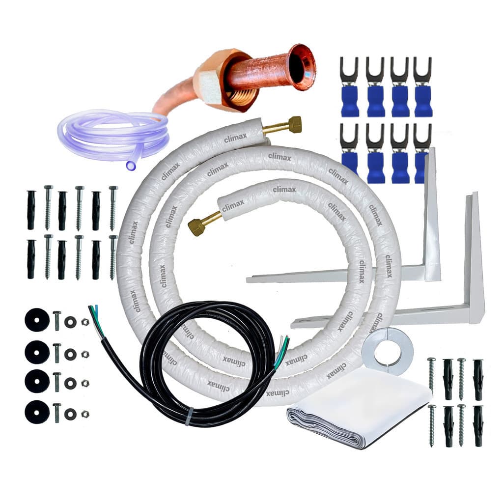 Kit Instalação Completo Ar Condicionado 18.000 Carrier 22000 Inverter 1/4 X 5/8 2 Metros Com Suporte 500mm