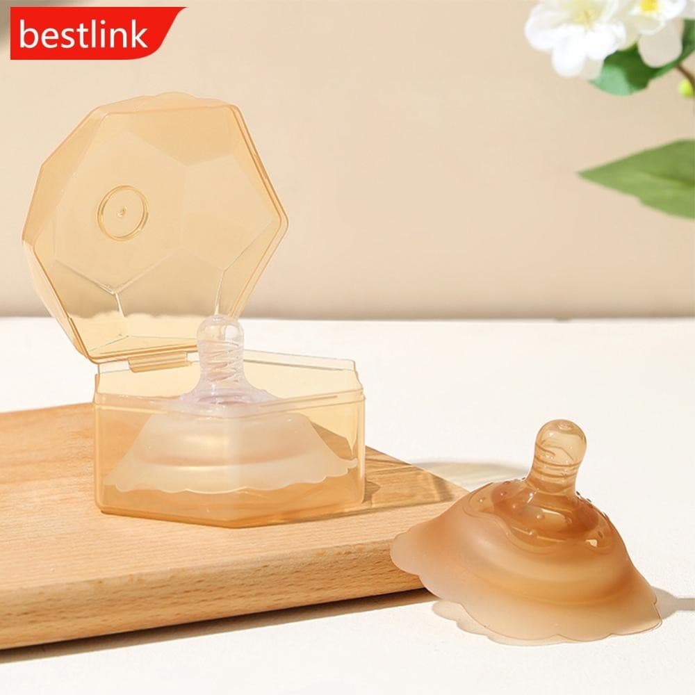BESTLINK 1Pc Protetor De Mamilos De Silicone Com Caixa De Amamentação Anti-Mordedura S7W4