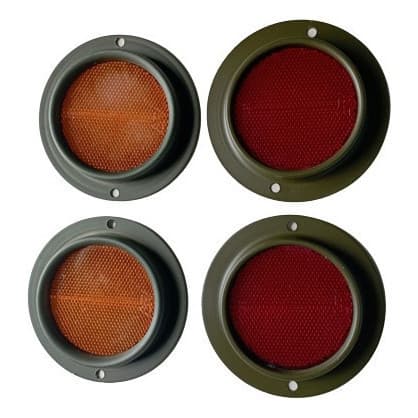 Jogo Refletor Olho De Gato Para Jeeps E Viaturas Militares