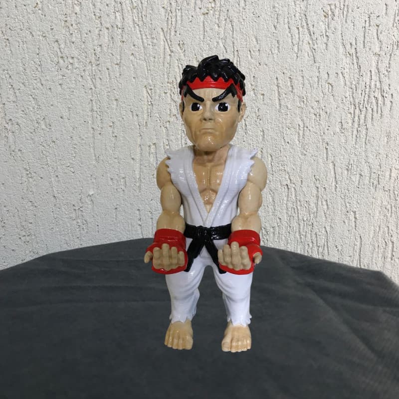 Escultura Decorativa Suporte Manete Controle Video Game Ryo Street Fighter Joystick Celular Xbox Ps4 Ps5 Nintendo