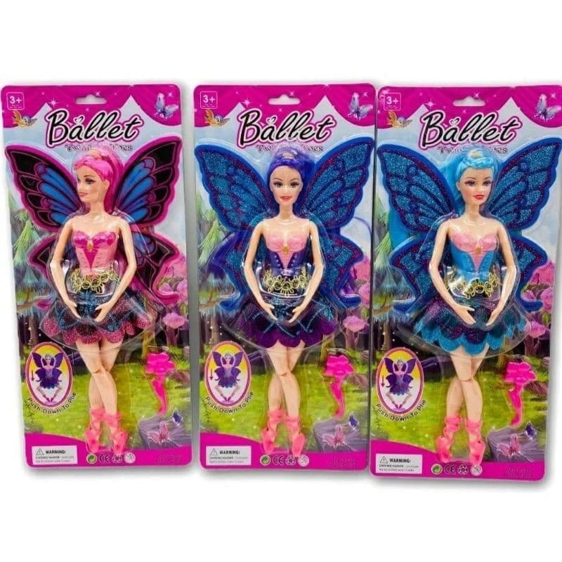 Boneca Bailarina Fada Com Asa E Acessório brinquedo infantil