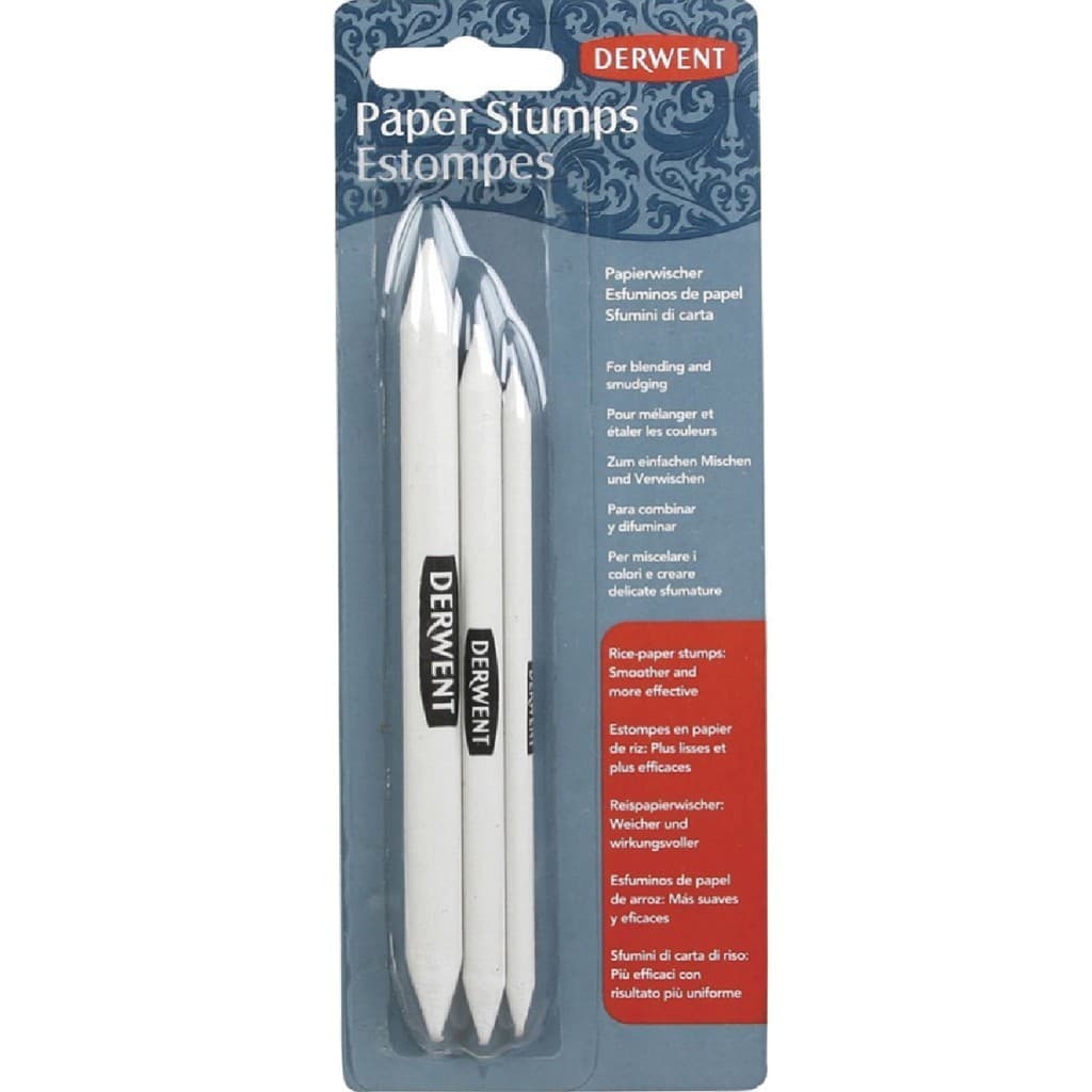 Esfuminho Derwent Paper Stumps Estompes Profissional Com 3 Unidades