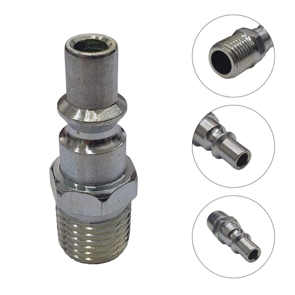 Pino Adaptador Engate Rápido Ar Comprimido Rosca Macho 1/4 Uso Profissional Vedação Segura Alta Resistência