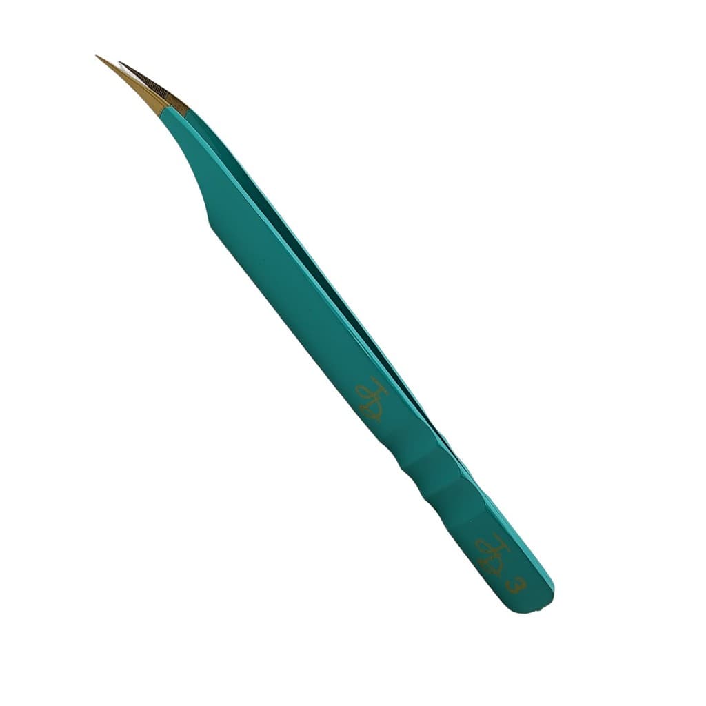 Pinça JD Lashes Ponta Diamantada Alta Precisão Golfinho JD-03