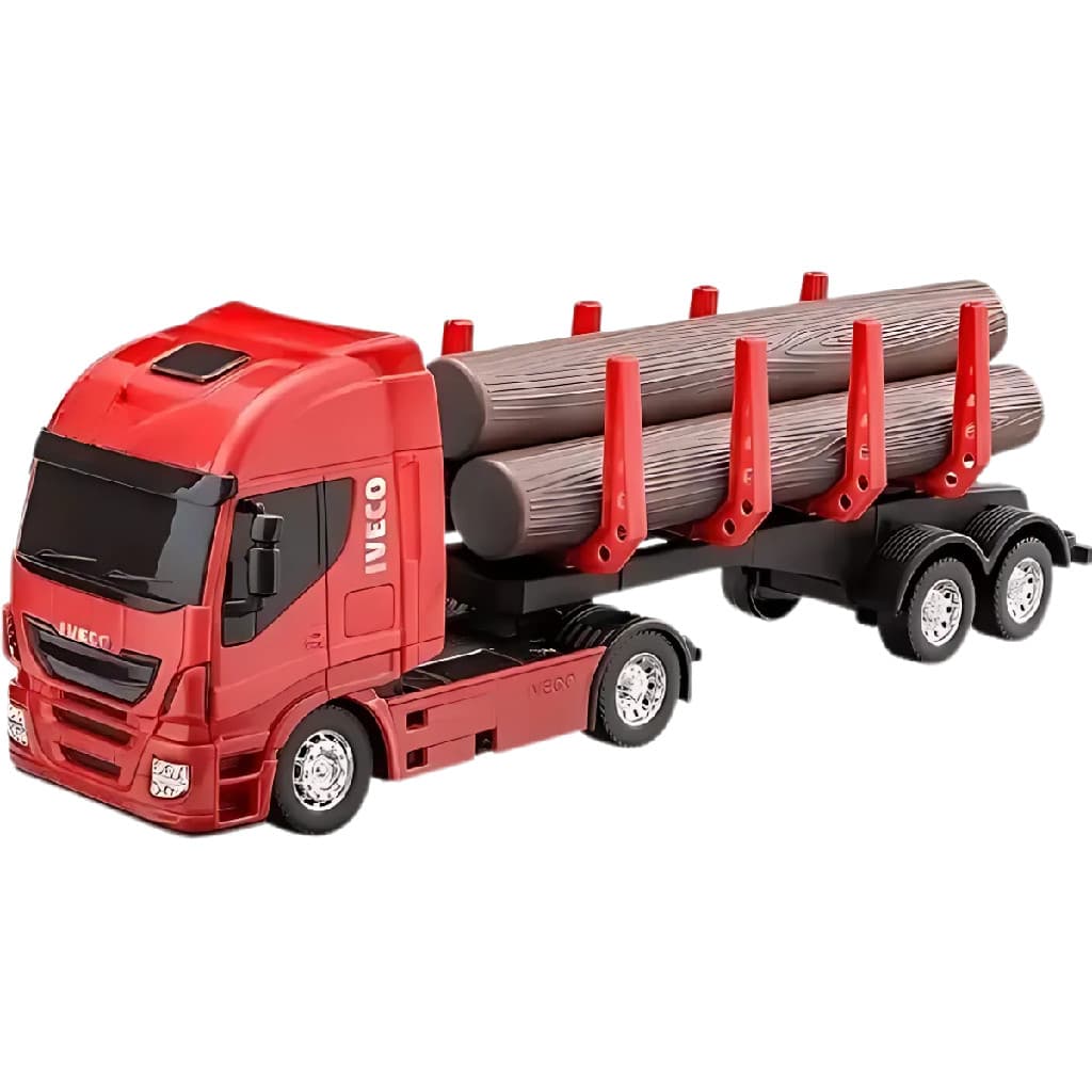 Caminhão Com Madeira Tora Brinquedo Iveco Tora Florestal Realista E Resistente