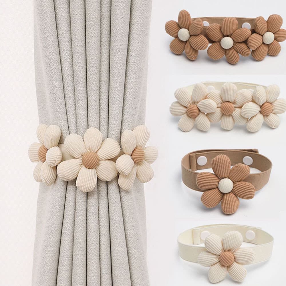 1 PC Strap Curtain Accessories 3D Flower Ties Rope Decor Buckle Design Cute
