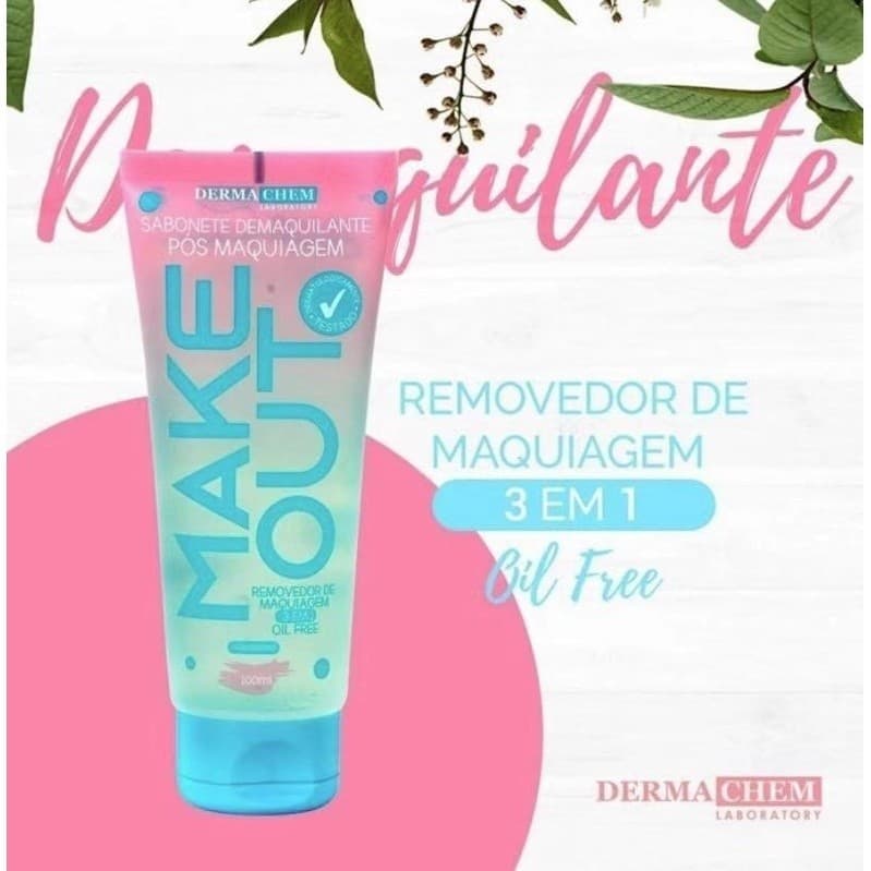 Sabonete Demaquilante Make Up/Out Dermachem 3em1 Pós Maquiagem 100ml