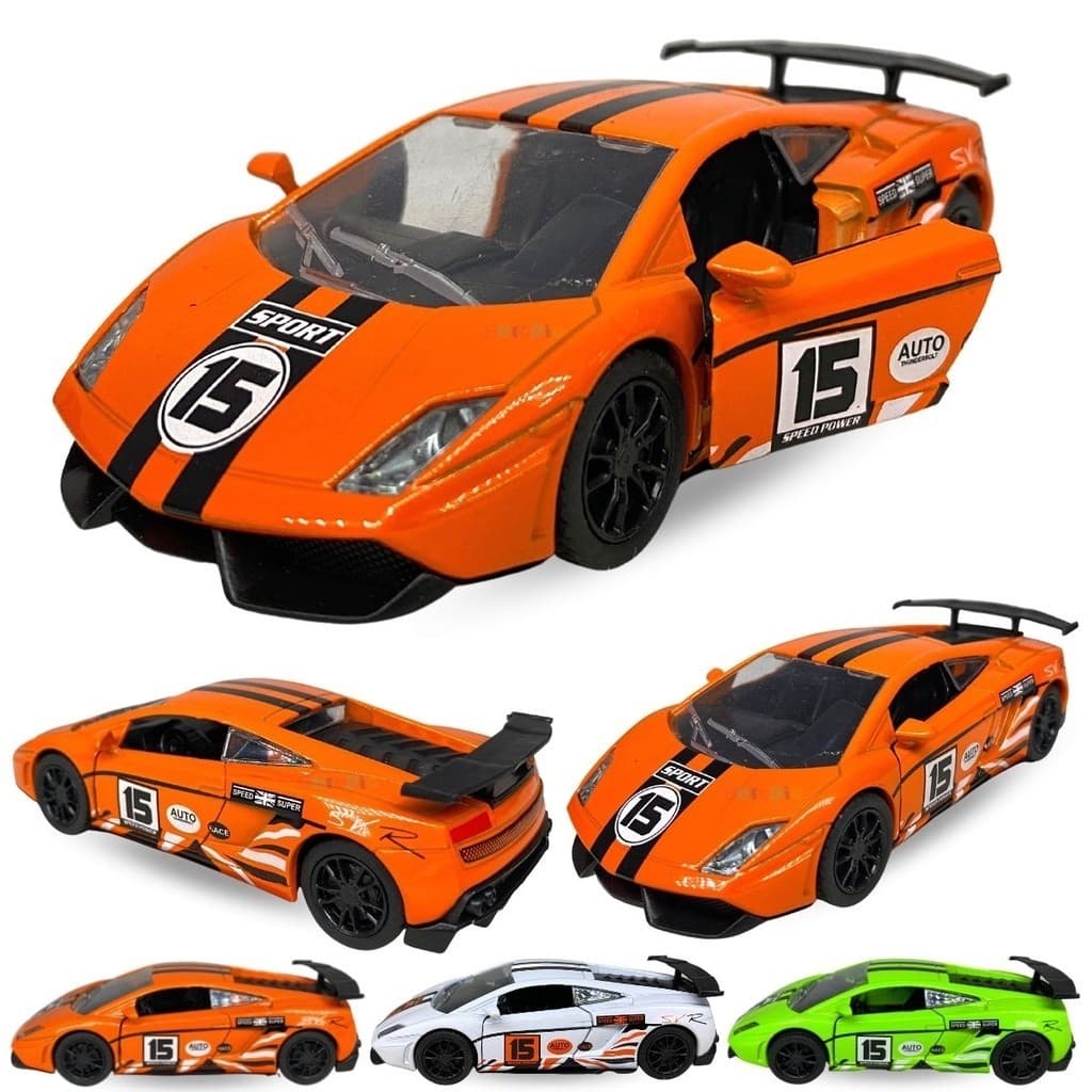 Miniatura Carrinho Lamborghini colecinado fricção de corrida  de ferro abri porta  - 12cm