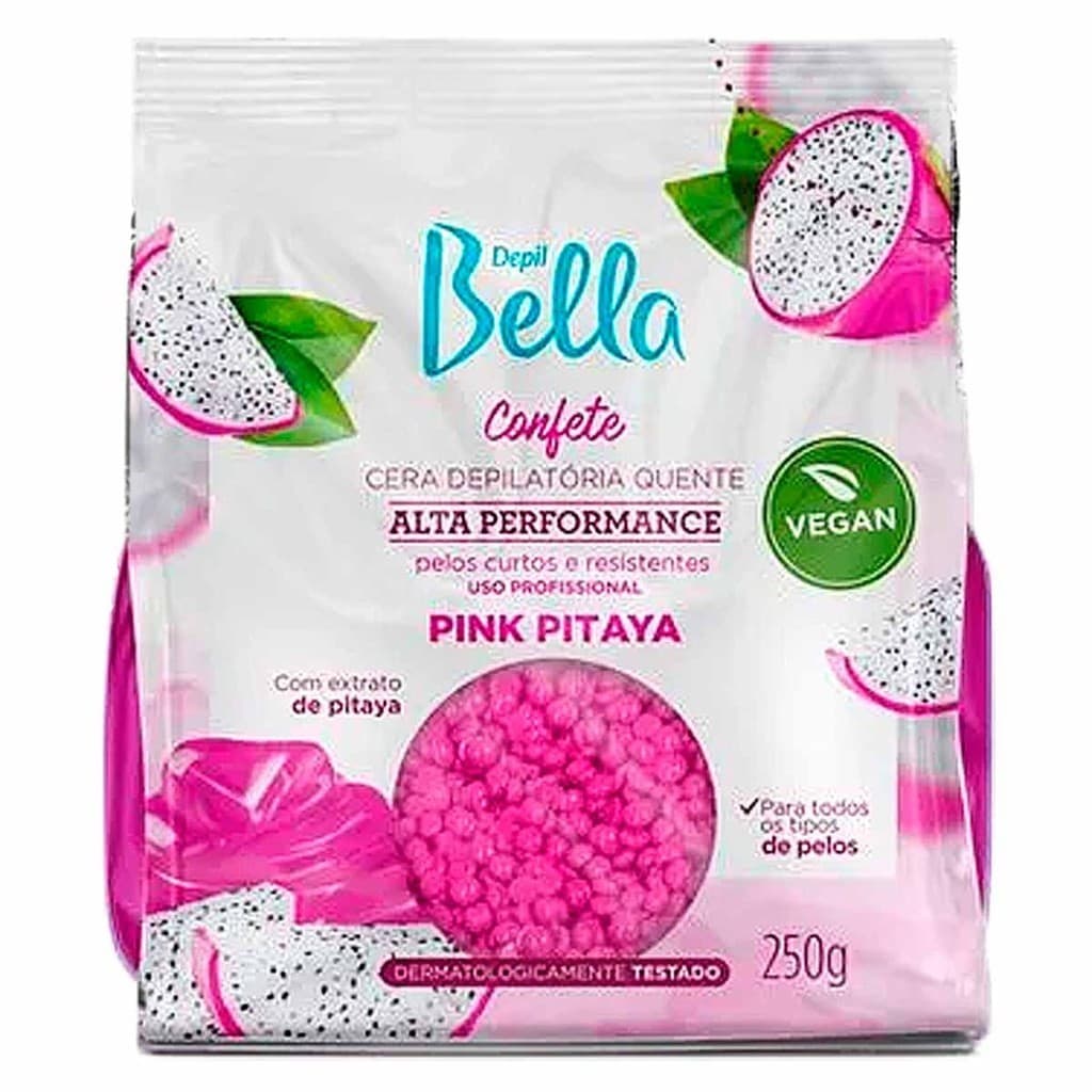 Cera Depilatória Confete Pink Pitaya 250g - Depil Bella