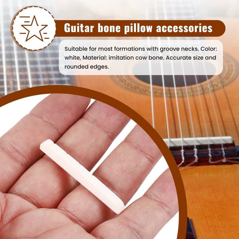 1Pc Guitarra Elétrica Moderna E Vintage Seis Cordas Porca Osso De Gado Entalhado Para Substituição M01941