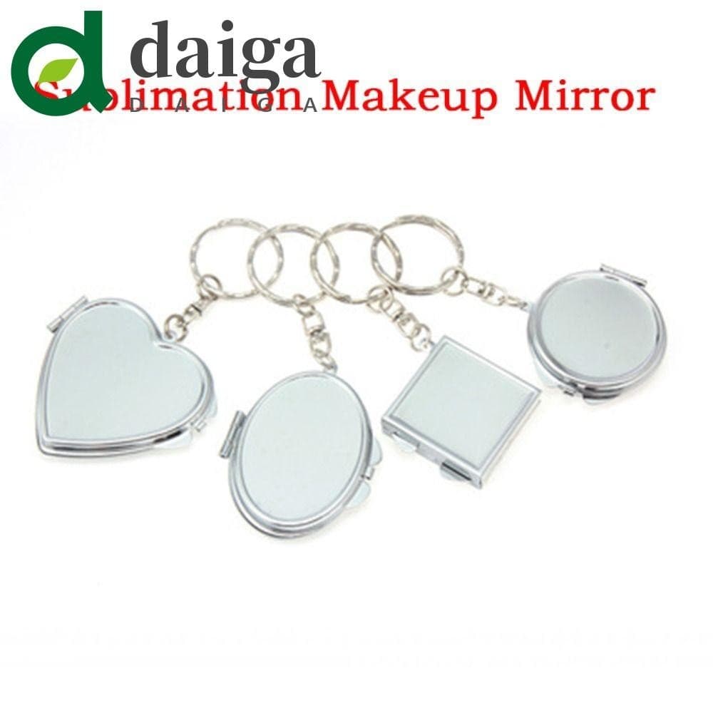 Chaveiro Espelho Dobrável DAIGA , Maquiagem Mirror Metal Cosmético Anel , Com Mini Double Sides Dia Dos Namorados