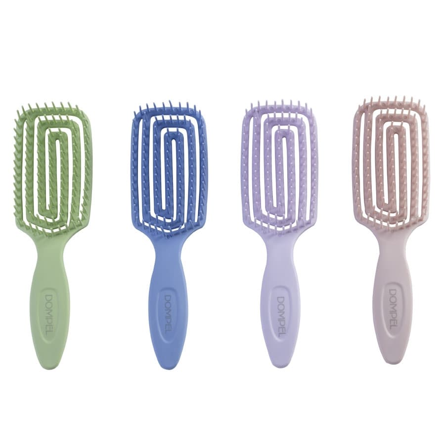 Escova De Cabelo Flexível Inca Anti-Frizz Mega Hair Profissional Cores Dompel